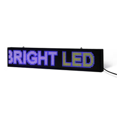 8 x 78 inch Ultra-bright Full Video Color Programmable LED Sign Water and Weather Proof for Outdoor Use