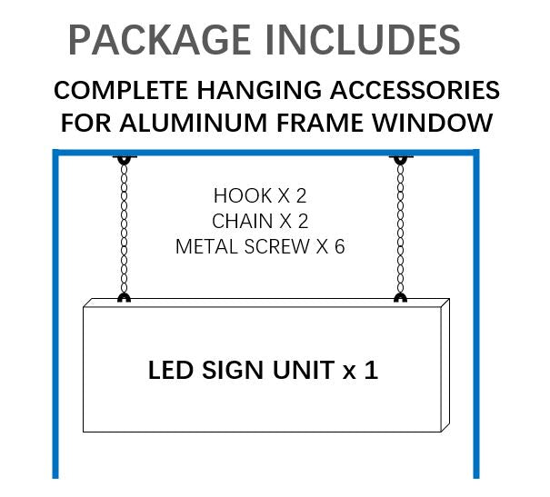 8 x 27 inch Ultra-bright Red Color Programmable LED Sign for Store Windows