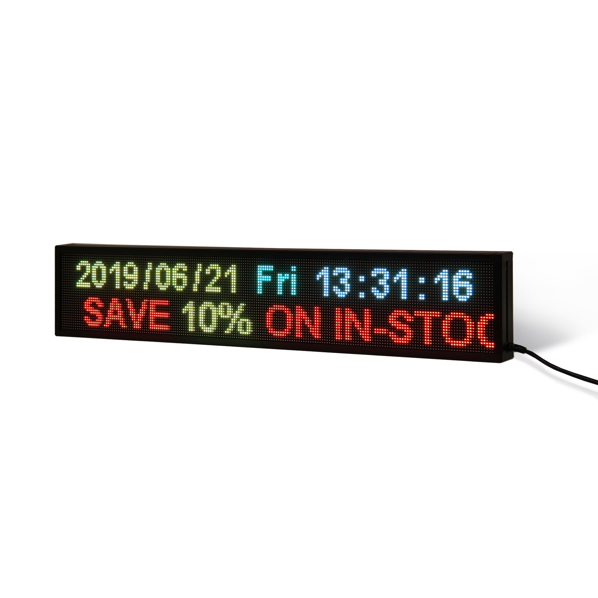 8 x 27 inch Ultra-bright High-definition Full Video Color Programmable LED Sign for Store Windows