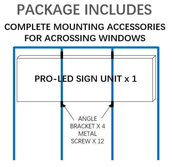 27 x 52 inch Ultra-bright Red Color Programmable LED Sign for Store Windows